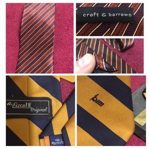 Like New 2 Pz  100% Silk Croft & Barrow Ties
